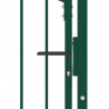 Brama ogrodzeniowa Emmen z kolcami stalowa 104x109,5 cm zielona