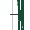 Brama ogrodzeniowa Emmen z kolcami stalowa 104x117 cm zielona