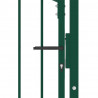 Brama ogrodzeniowa Emmen z kolcami stalowa 104x147 cm zielona