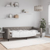 Sofa z funkcją spania, kolor taupe, 90x200 cm, obita tkaniną