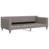 Sofa z funkcją spania, kolor taupe, 90x200 cm, obita tkaniną