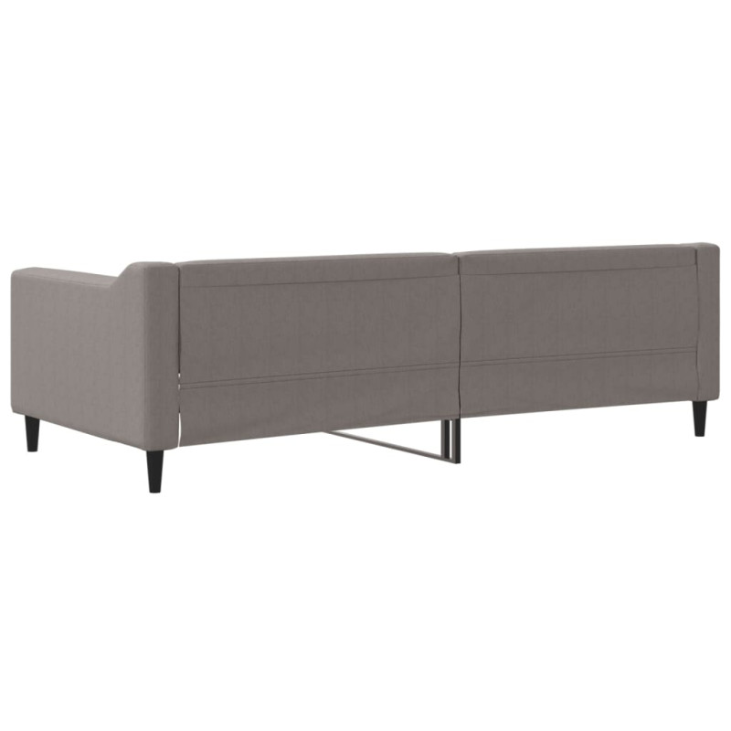 Sofa z funkcją spania, kolor taupe, 90x200 cm, obita tkaniną