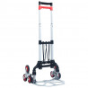 Składany schodowy wózek transportowy, 70 kg, aluminium, srebrny