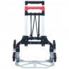 Składany schodowy wózek transportowy, 70 kg, aluminium, srebrny