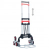 Składany schodowy wózek transportowy, 70 kg, aluminium, srebrny
