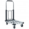 Składany wózek transportowy, 150 kg, aluminiowy, srebrny