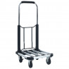 Składany wózek transportowy, 150 kg, aluminiowy, srebrny
