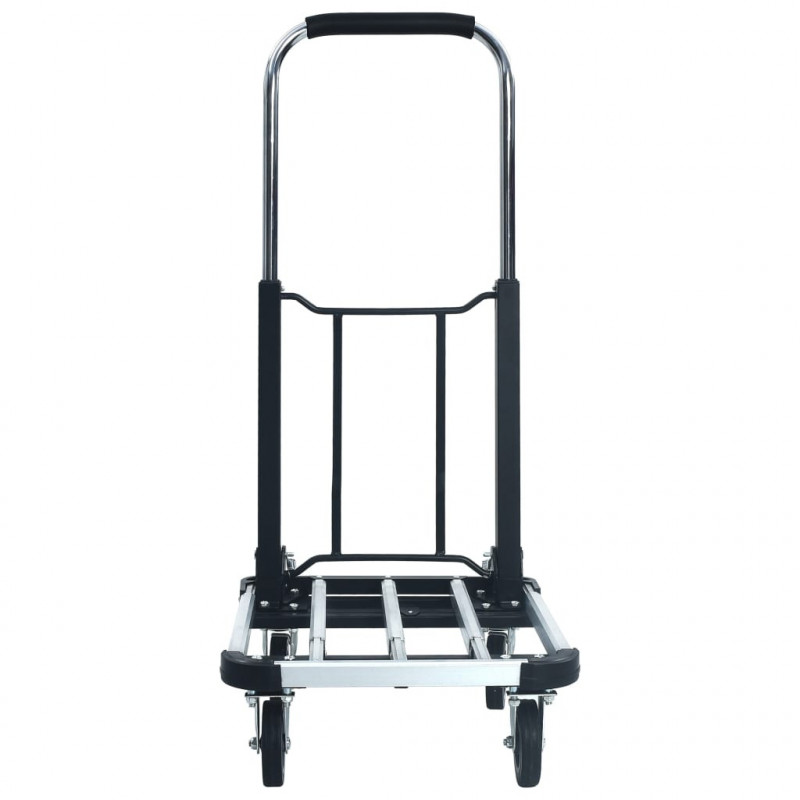 Składany wózek transportowy, 150 kg, aluminiowy, srebrny