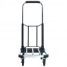 Składany wózek transportowy, 150 kg, aluminiowy, srebrny