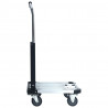 Składany wózek transportowy, 150 kg, aluminiowy, srebrny
