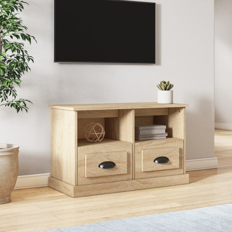 Szafka pod TV, dąb sonoma, 80x35x50 cm, materiał drewnopochodny