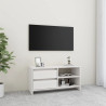 Szafka pod telewizor, biała, 80x31x39 cm, lite drewno sosnowe