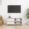 Szafka pod telewizor, biała, 80x31x39 cm, lite drewno sosnowe