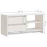 Szafka pod telewizor, biała, 80x31x39 cm, lite drewno sosnowe