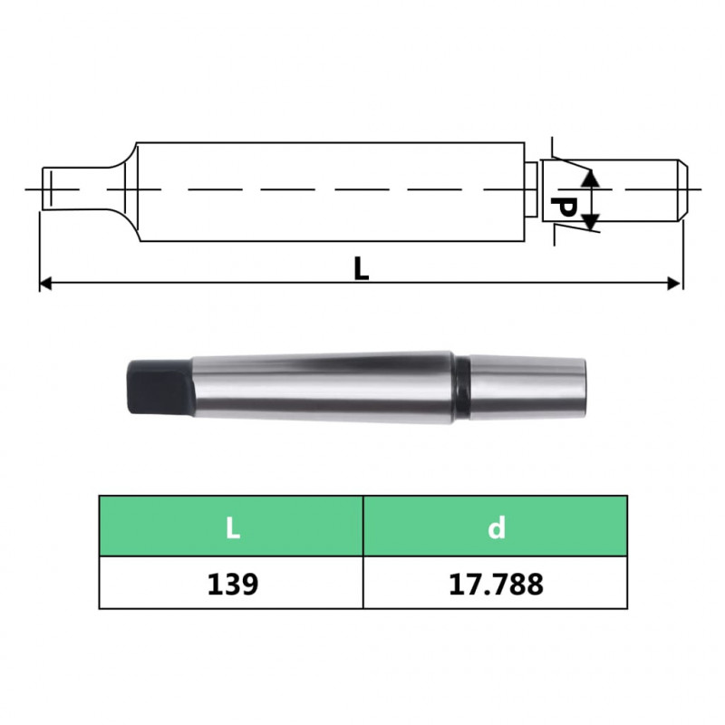 Szybkomocujący uchwyt wiertarski MT2-B18, 16 mm
