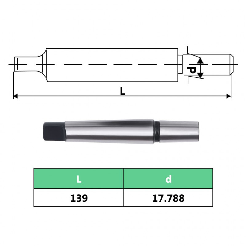 Szybkomocujący uchwyt wiertarski MT3-B18, 16 mm