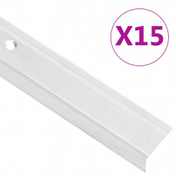 Listwy schodowe w kształcie litery L 15 szt. Aluminium 90 cm