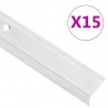 Listwy schodowe w kształcie litery L 15 szt. Aluminium 90 cm