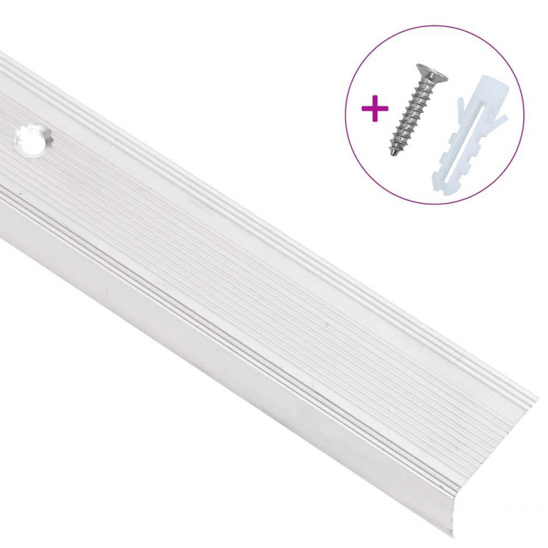 Listwy schodowe w kształcie litery L 15 szt. Aluminium 90 cm