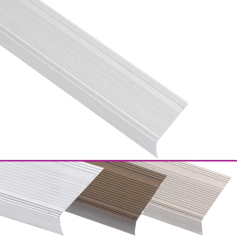 Listwy schodowe w kształcie litery L 15 szt. Aluminium 90 cm