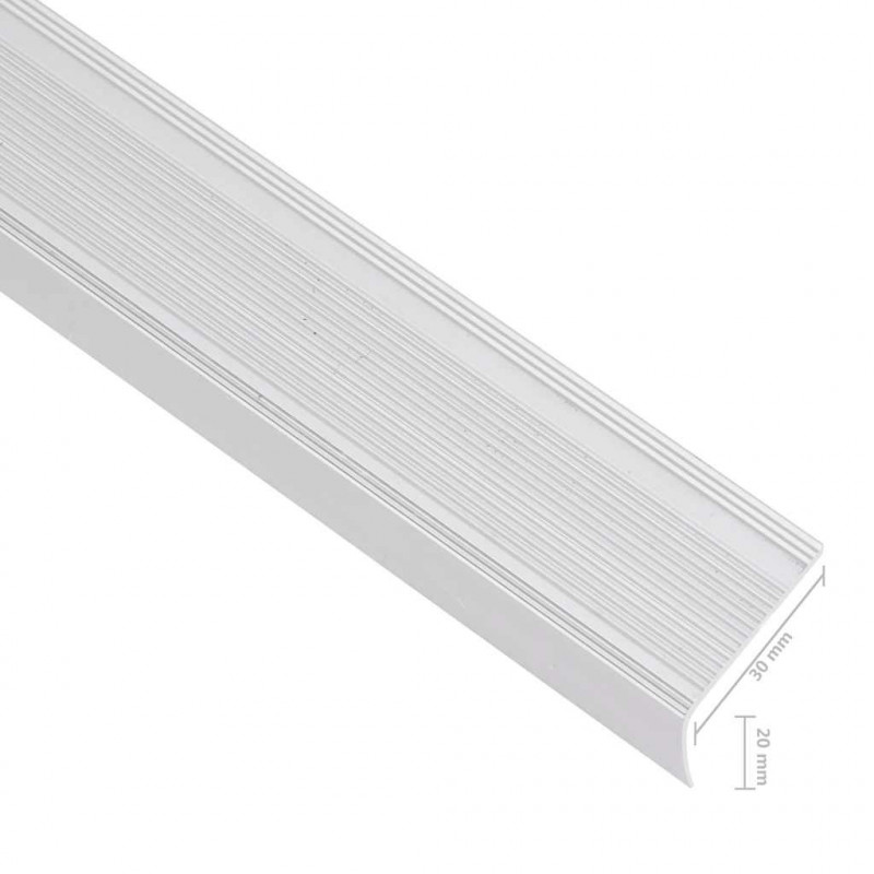 Listwy schodowe w kształcie litery L 15 szt. Aluminium 90 cm