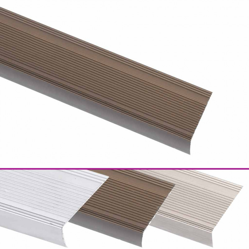Listwy schodowe w kształcie litery L 5 szt. Aluminium 90 cm