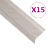 Listwy schodowe w kształcie litery L 15 szt. Aluminium 90 cm