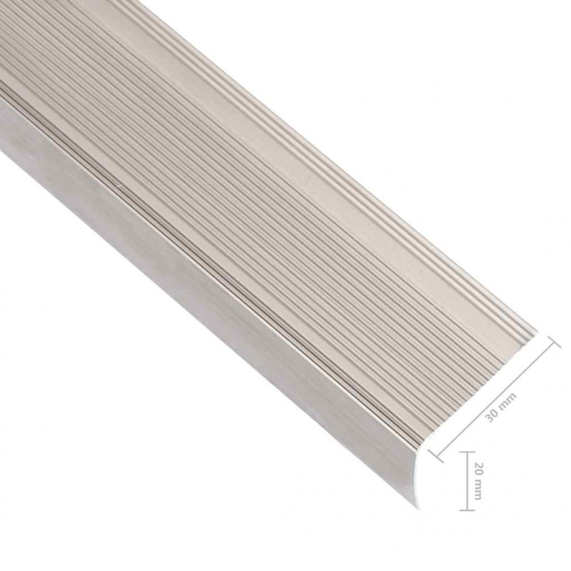 Listwy schodowe w kształcie litery L 15 szt. Aluminium 90 cm