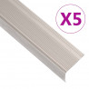 Listwy schodowe w kształcie litery L 5 szt. Aluminium 90 cm