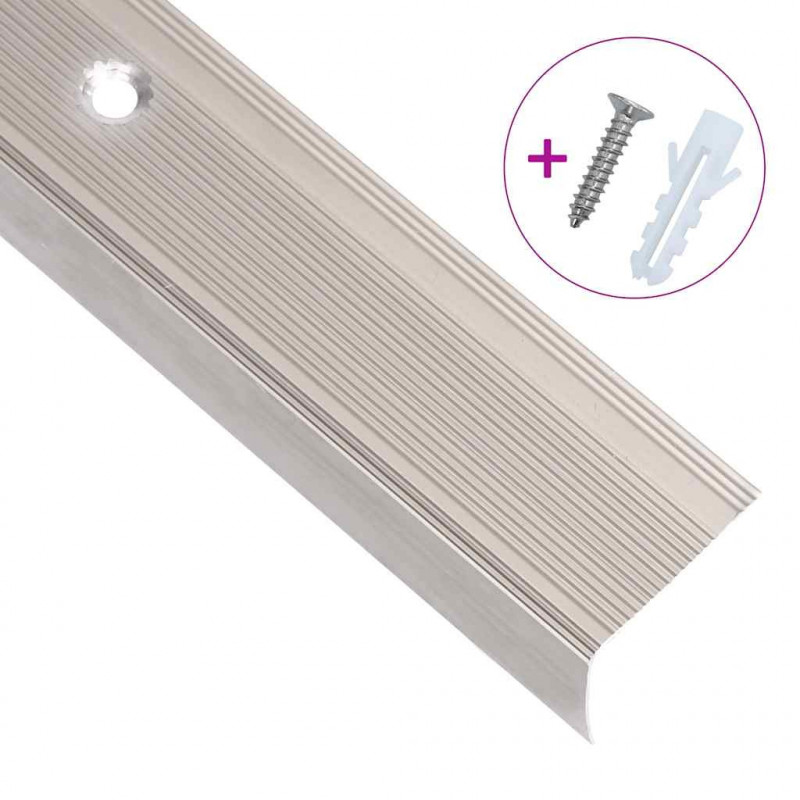 Listwy schodowe w kształcie litery L 15 szt. Aluminium 90 cm