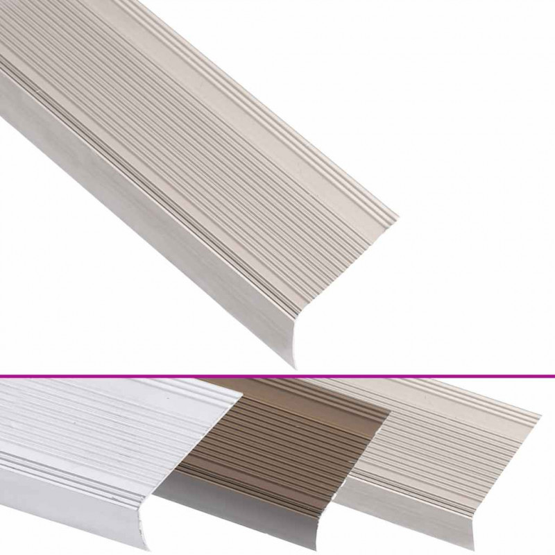 Listwy schodowe w kształcie litery L 15 szt. Aluminium 90 cm