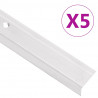 Listwy schodowe w kształcie litery L 5 szt. Aluminium 100 cm