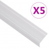 Listwy schodowe w kształcie litery L 5 szt. Aluminium 100 cm
