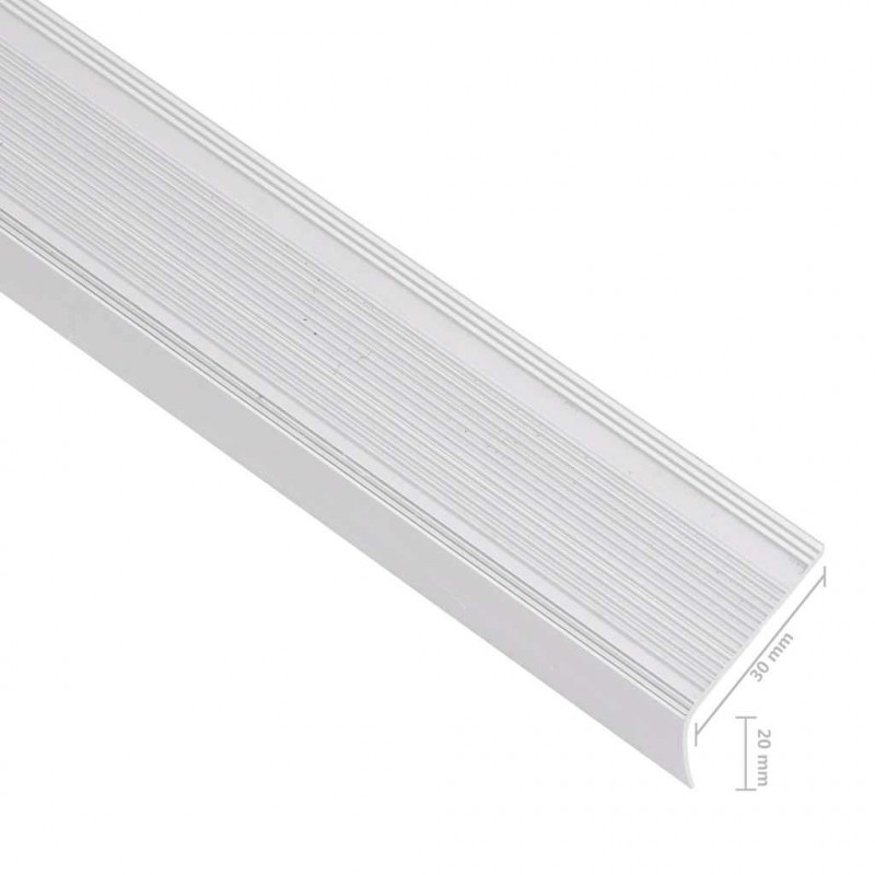 Listwy schodowe w kształcie litery L 15 szt. Aluminium 100 cm