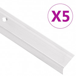 Listwy schodowe w kształcie litery L 5 szt. Aluminium 100 cm