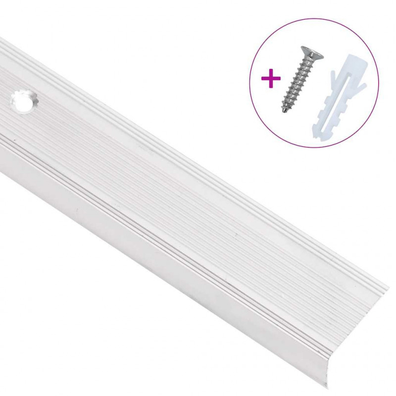 Listwy schodowe w kształcie litery L 5 szt. Aluminium 100 cm