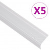 Listwy schodowe w kształcie litery L 5 szt. Aluminium 100 cm