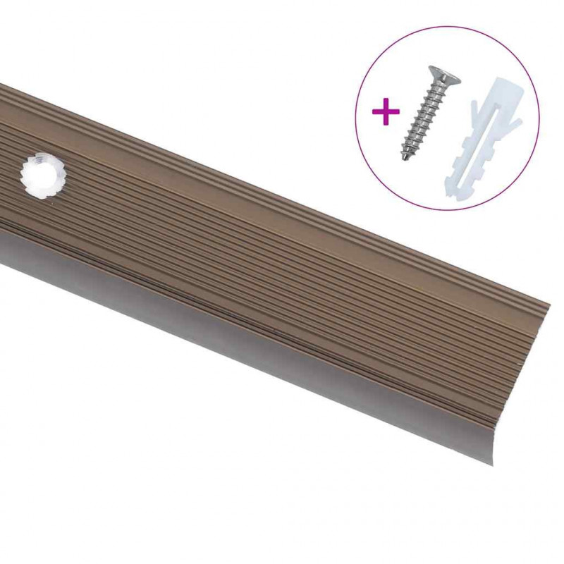 Listwy schodowe w kształcie litery L 15 szt. Aluminium 100 cm