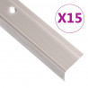 Listwy schodowe w kształcie litery L 15 szt. Aluminium 100 cm