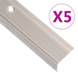Listwy schodowe w kształcie litery L 5 szt. Aluminium 100 cm