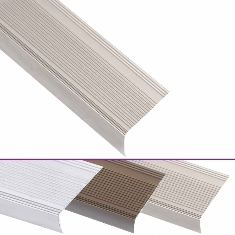 Listwy schodowe w kształcie litery L 15 szt. Aluminium 100 cm