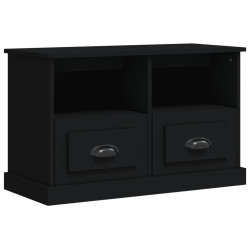 Szafka pod TV, czarna, 80x35x50 cm, materiał drewnopochodny