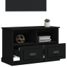 Szafka pod TV, czarna, 80x35x50 cm, materiał drewnopochodny