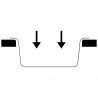 Zlew kuchenny z otworem przelewowym, beżowy, granitowy