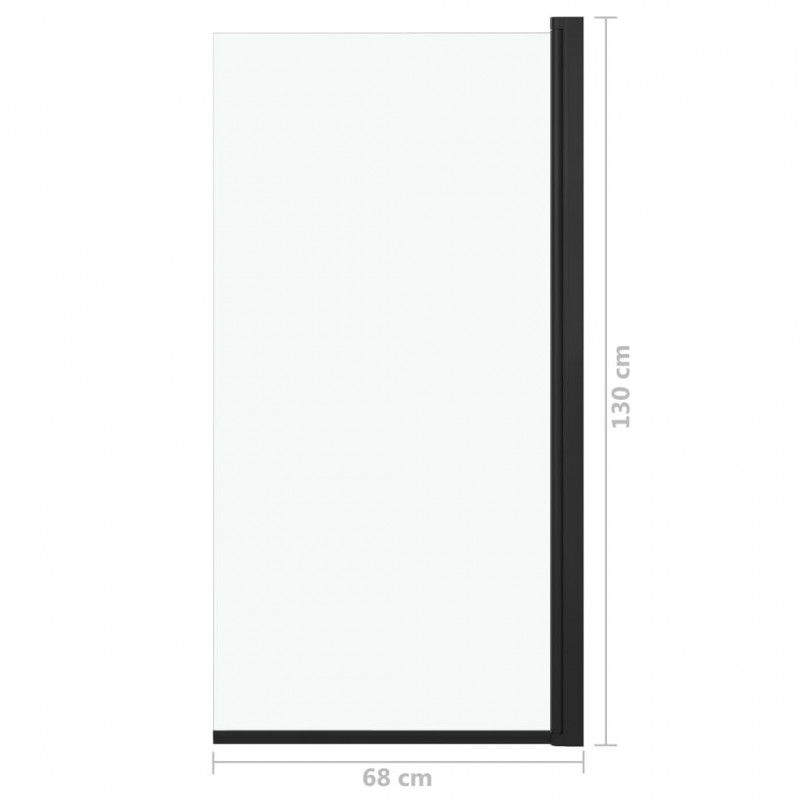 Kabina prysznicowa, ESG, 68x130 cm, czarna