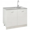Zlew kuchenny z ociekaczem, srebrny, 1000x600x155 mm, stal