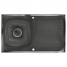 Zlew kuchenny z ociekaczem, srebrny, 1000x600x155 mm, stal