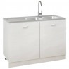 Zlew kuchenny dwukomorowy, srebrny, 1200x600x155 mm, stal