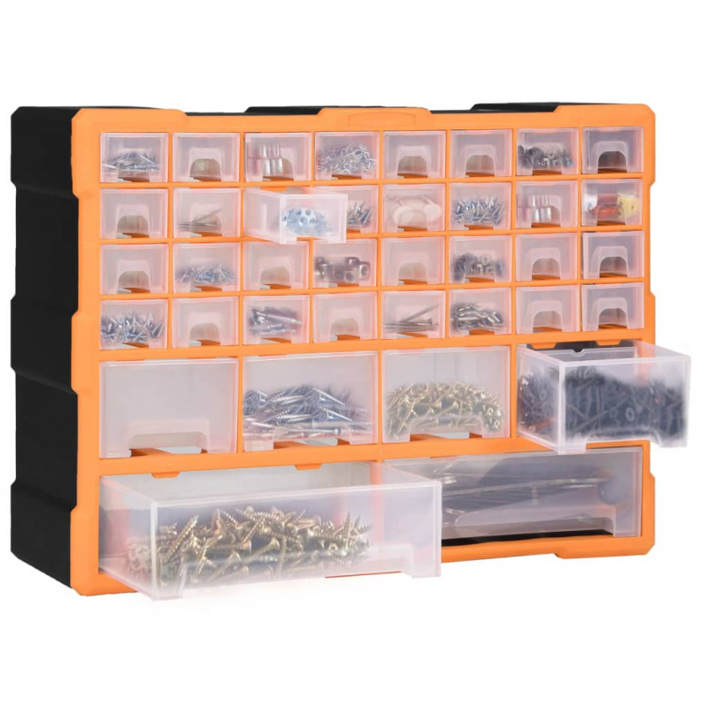 Organizer z 38 szufladkami, 52x16x37,5 cm