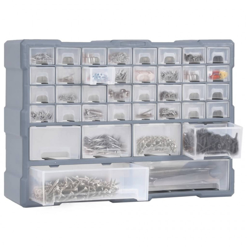 Organizer z 38 szufladkami, 52x16x37,5 cm